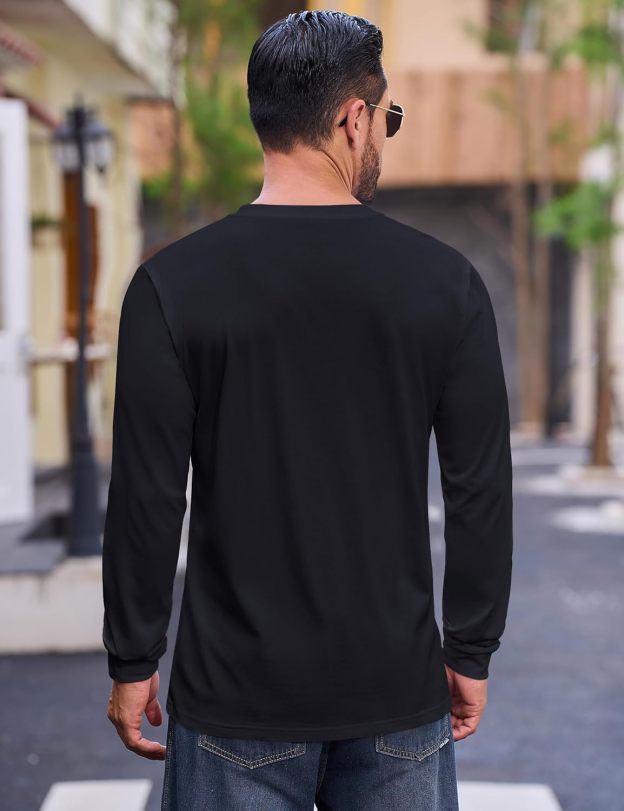 💫Clearance Sale-🔥12 PAIRS-$32.86⚡Men's Fashion Vintage Distressed Pocket Long Sleeve Henley Shirt