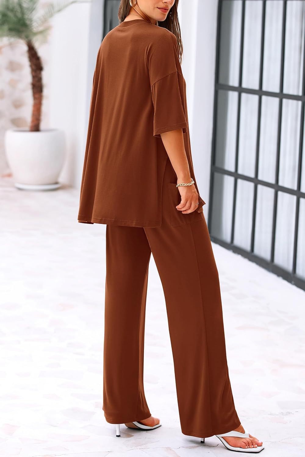 🔥 Flash Sale | Women's Comfy & Loose Two-Piece Set (Short-Sleeve Top + Pants)