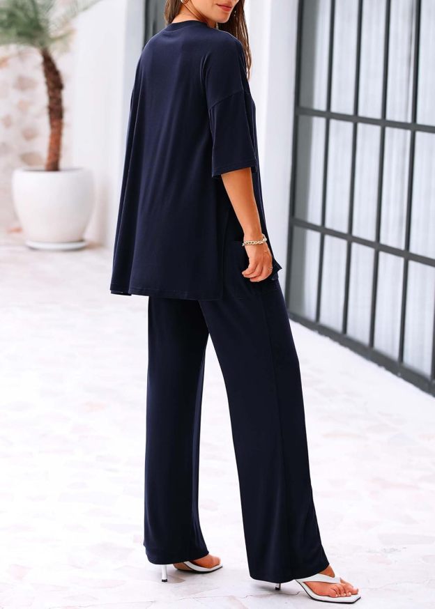 🔥 Flash Sale | Women's Comfy & Loose Two-Piece Set (Short-Sleeve Top + Pants)