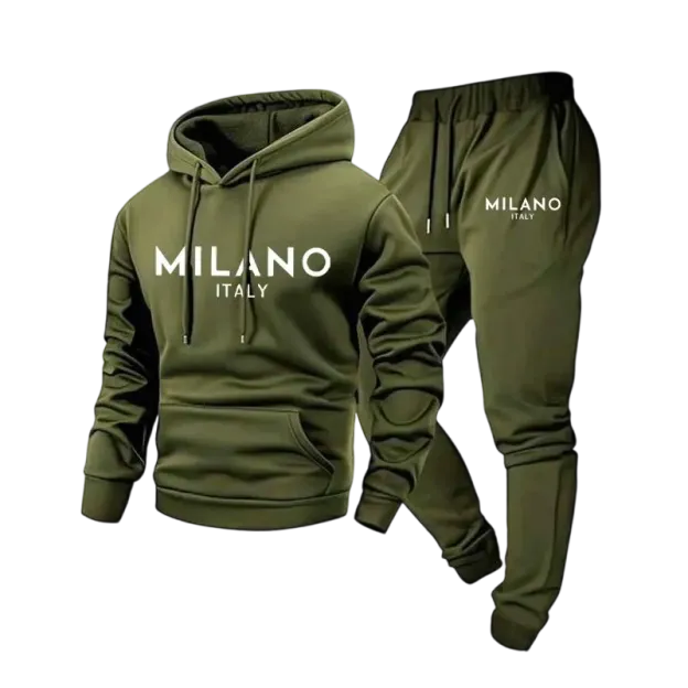 Men's Milano Printed Hoodie and Drawstring Sweatpants Set