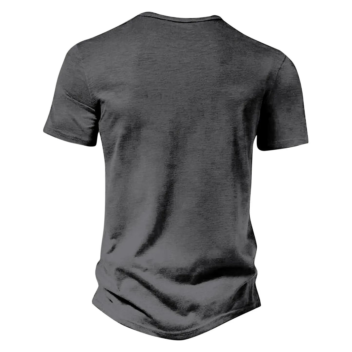 ⏰ TODAY ONLY🔥Clearance Sale!🔥 Men's Casual Solid Color Vintage Loose Pocket Short Sleeve Button-down Henley Shirt