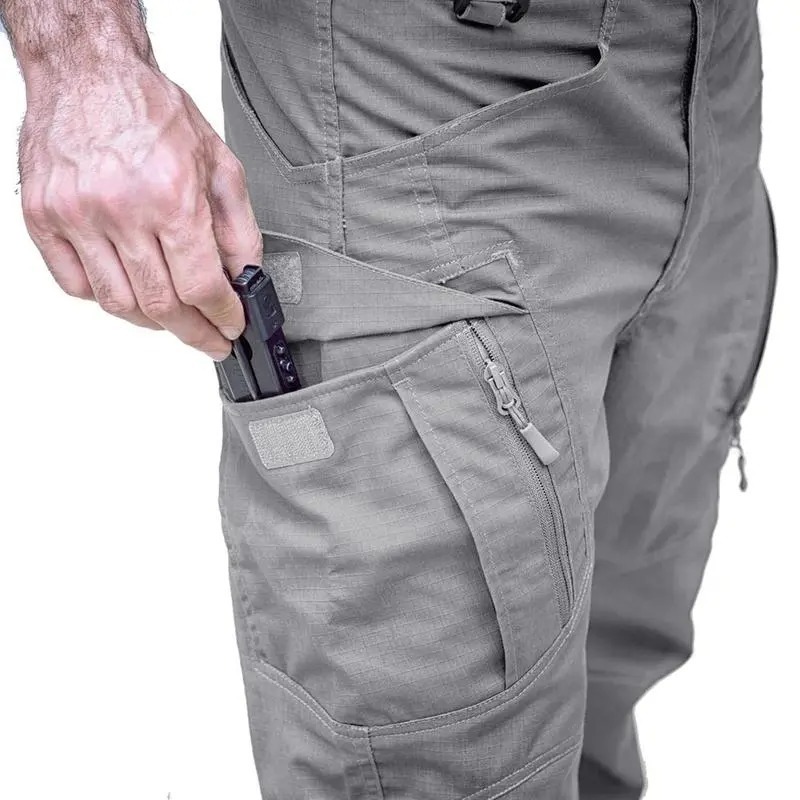 Men's Tactical Pants with 9 Pockets Rip-Stop Lightweight Work Hiking Pants FallFreshness