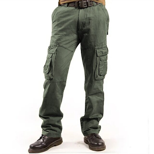 6-parks Men's Cargo Pants Cargo Trousers Hiking Pants Pocket Plain Comfort Breathable Outdoor Daily Going out 100% Cotton Fashion
