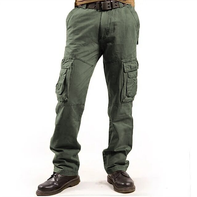 6-parks Men's Cargo Pants Cargo Trousers Hiking Pants Pocket Plain Comfort Breathable Outdoor Daily Going out 100% Cotton Fashion