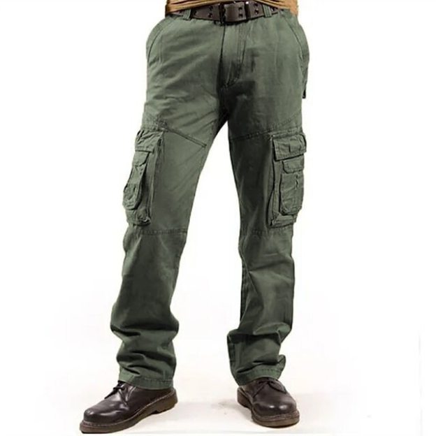 6-parks Men's Cargo Pants Cargo Trousers Hiking Pants Pocket Plain Comfort Breathable Outdoor Daily Going out 100% Cotton Fashion