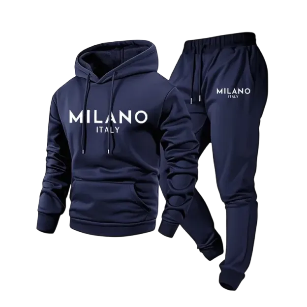 Men's Milano Printed Hoodie and Drawstring Sweatpants Set