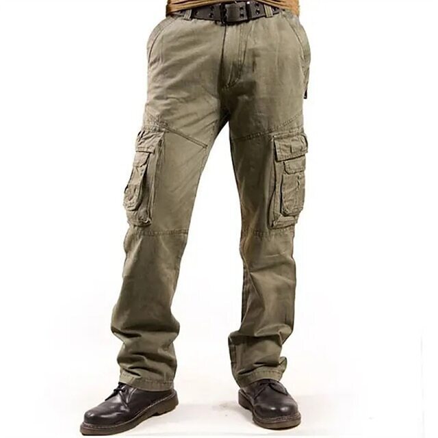 6-parks Men's Cargo Pants Cargo Trousers Hiking Pants Pocket Plain Comfort Breathable Outdoor Daily Going out 100% Cotton Fashion