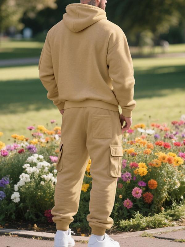 7 SETS $27,Clearance sale!Men’s Winter Fleece-Lined Set – Warm Casual Workwear Outfit with Multi-Pocket Jacket & Pants