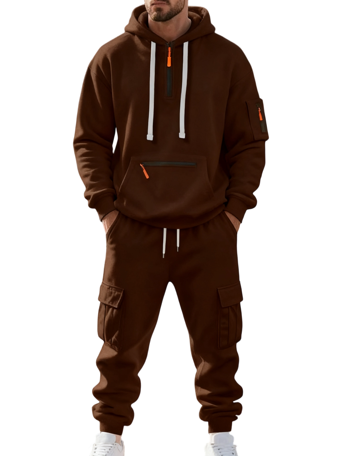 7 SETS $27,Clearance sale!Men’s Winter Fleece-Lined Set – Warm Casual Workwear Outfit with Multi-Pocket Jacket & Pants