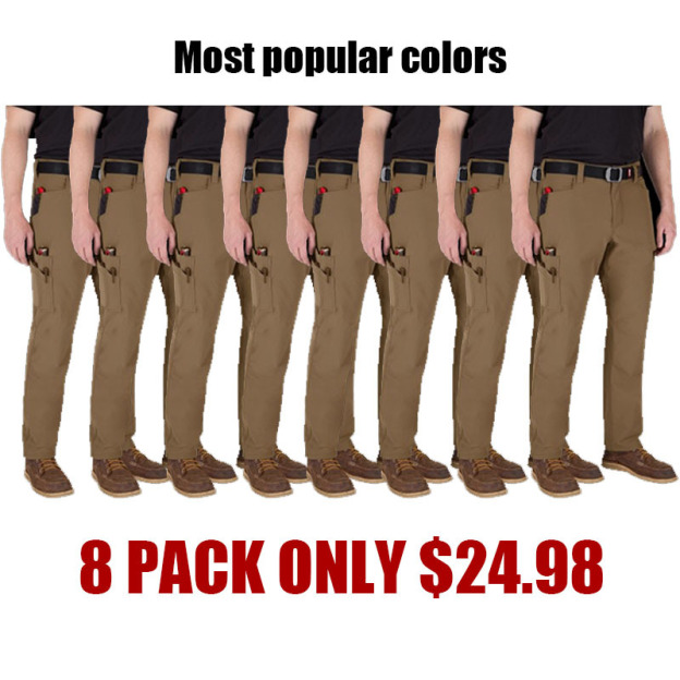 Last Day Promotion 🔥Men's 8-PACK Tech Work Pants with 7 Pockets