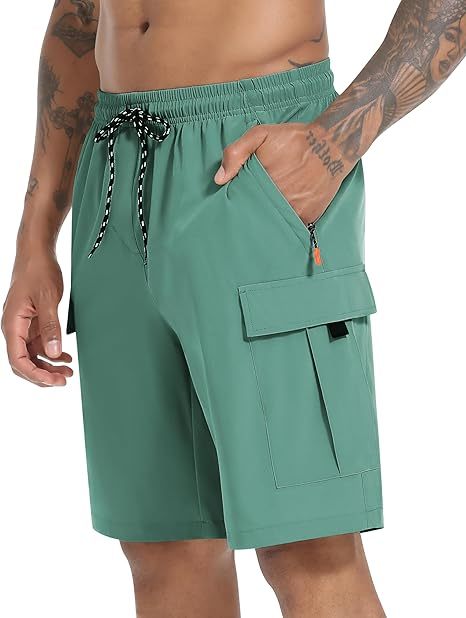 Men's Casual Stretch Cargo Shorts Quick Dry Lightweight Stretch Hiking Shorts for Men with 5 Pockets