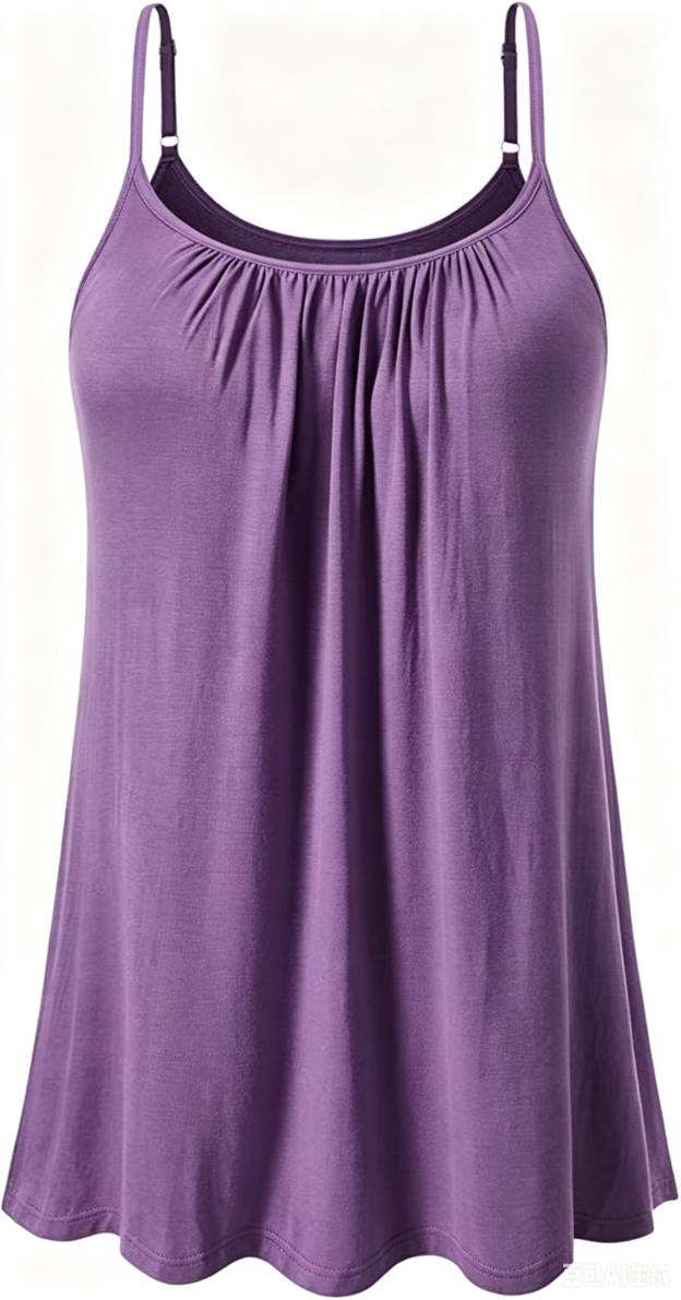 Women's Cool Flowy Bra Cami | with Built-in Cups | Relaxed Fit | Adjustable Spaghetti Strap