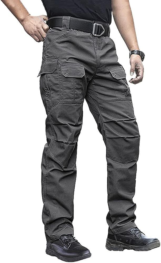 (7 Pants)  Men's Outdoor Tactical Pants Rip Stop Lightweight Waterproof Military Combat