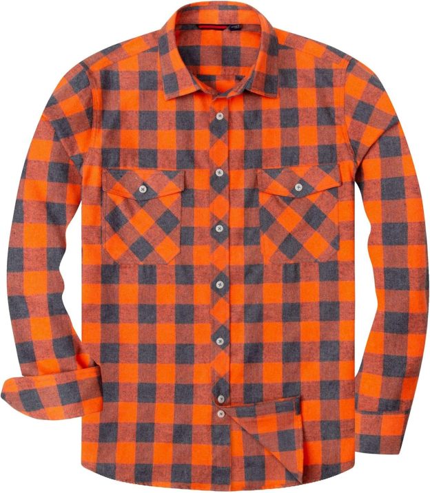 Alimens & Gentle Boy's Flannel Shirt Button Down Long Sleeve Plaid Casual Shirts