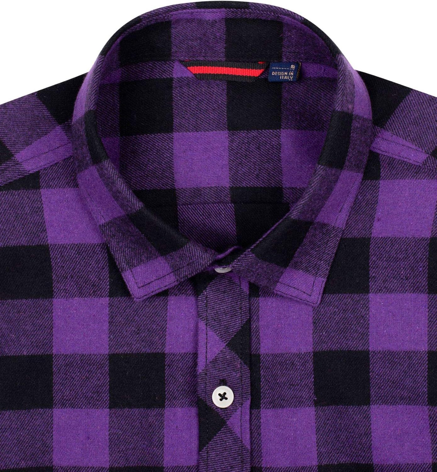 Alimens & Gentle Boy's Flannel Shirt Button Down Long Sleeve Plaid Casual Shirts