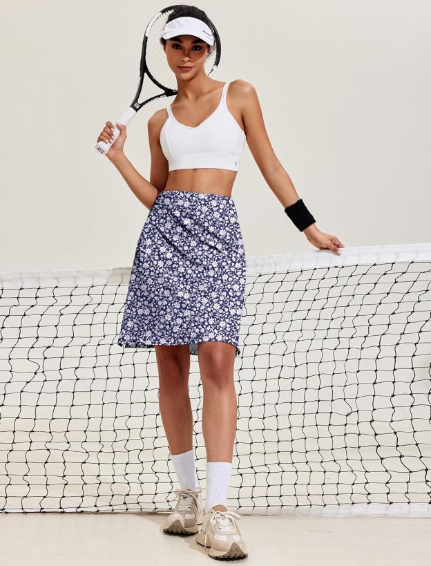 Women’s 20"-Inch Knee-Length Athletic Skirt with Pockets