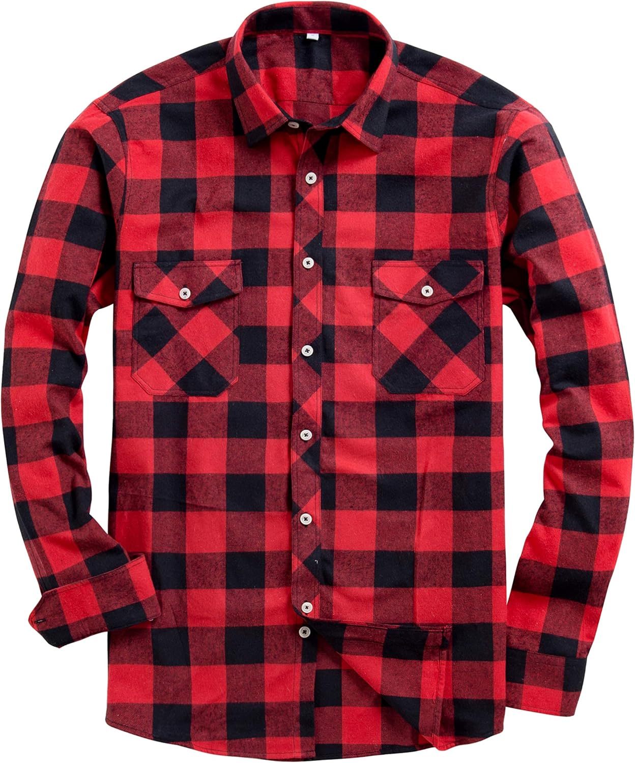Alimens & Gentle Boy's Flannel Shirt Button Down Long Sleeve Plaid Casual Shirts