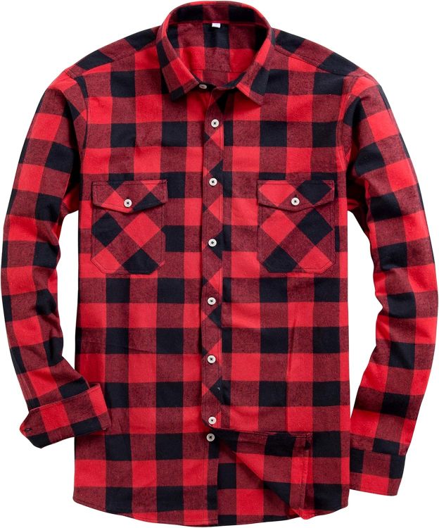 Alimens & Gentle Boy's Flannel Shirt Button Down Long Sleeve Plaid Casual Shirts