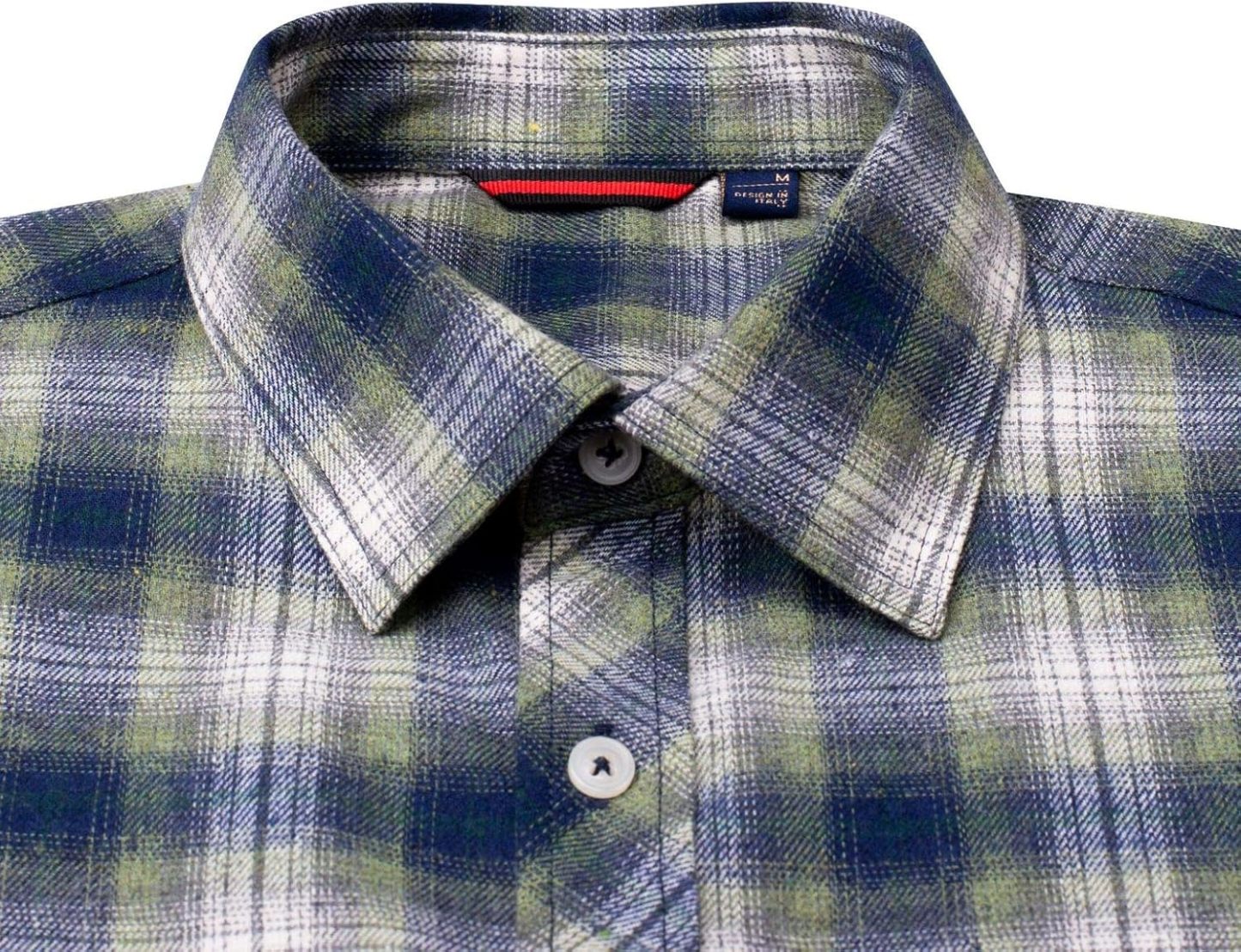 Alimens & Gentle Boy's Flannel Shirt Button Down Long Sleeve Plaid Casual Shirts