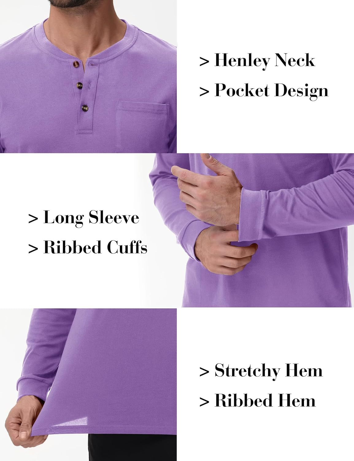 💫Clearance Sale-🔥12 PAIRS-$32.86⚡Men's Fashion Vintage Distressed Pocket Long Sleeve Henley Shirt