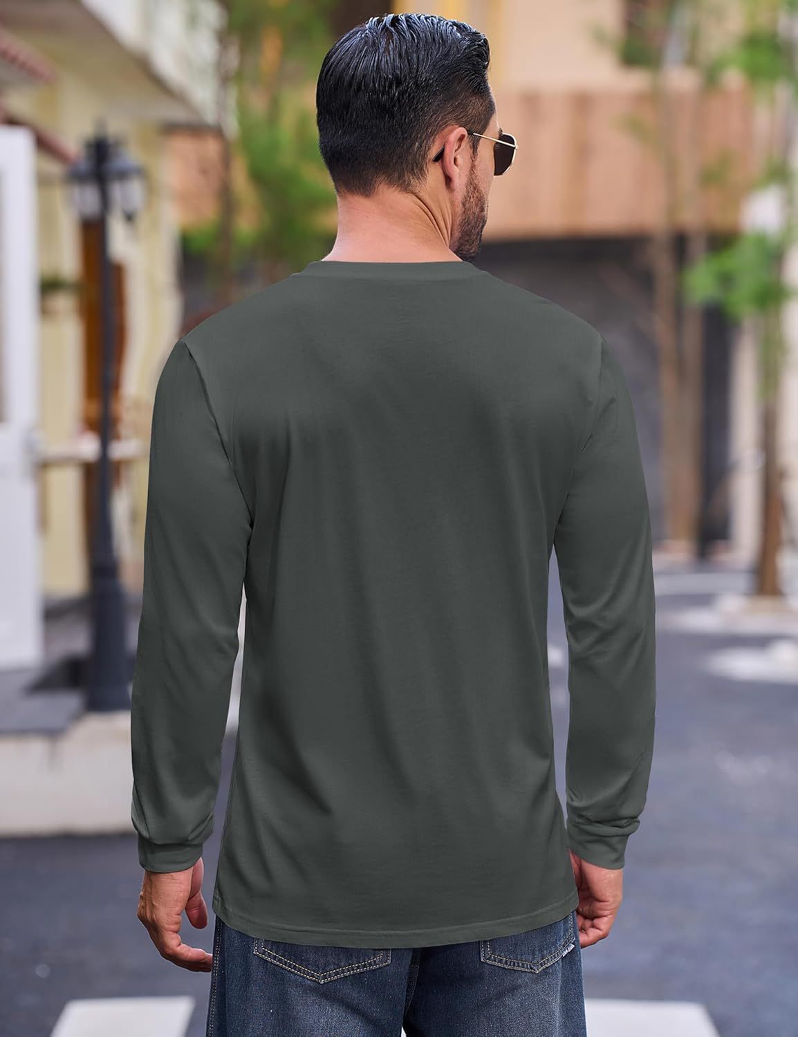 💫Clearance Sale-🔥12 PAIRS-$32.86⚡Men's Fashion Vintage Distressed Pocket Long Sleeve Henley Shirt