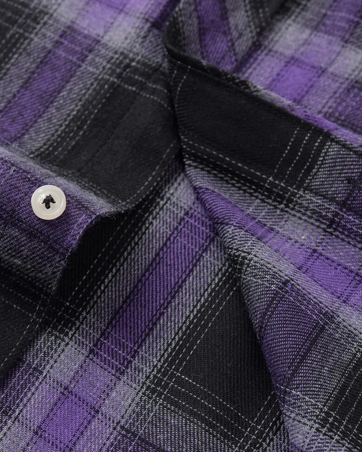 Alimens & Gentle Boy's Flannel Shirt Button Down Long Sleeve Plaid Casual Shirts