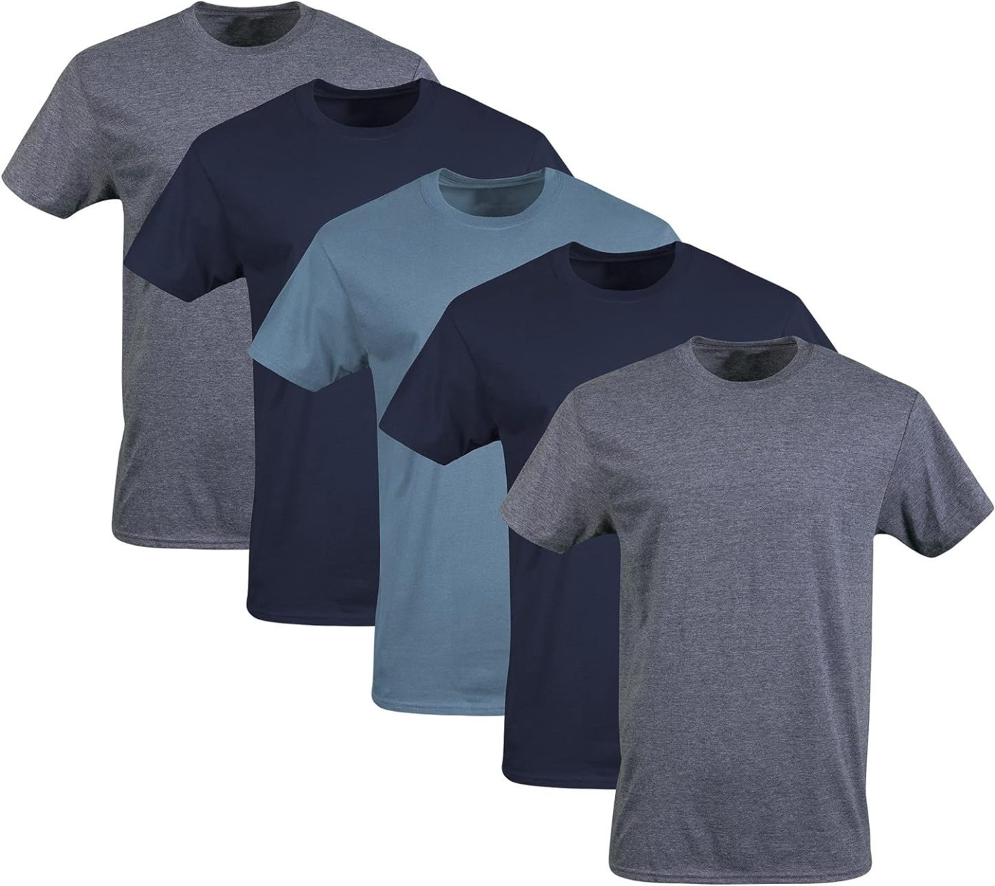 Classic Men's T-Shirt - New Heavyweight Short Sleeve Crew Neck Solid Men's T-Shirt Moisture Wicking, Tag Free, Also Available in Plus and Extra Long Sizes