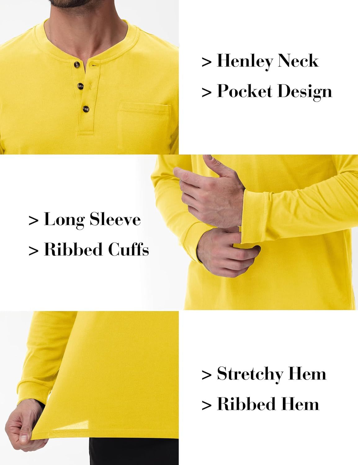 💫Clearance Sale-🔥12 PAIRS-$32.86⚡Men's Fashion Vintage Distressed Pocket Long Sleeve Henley Shirt