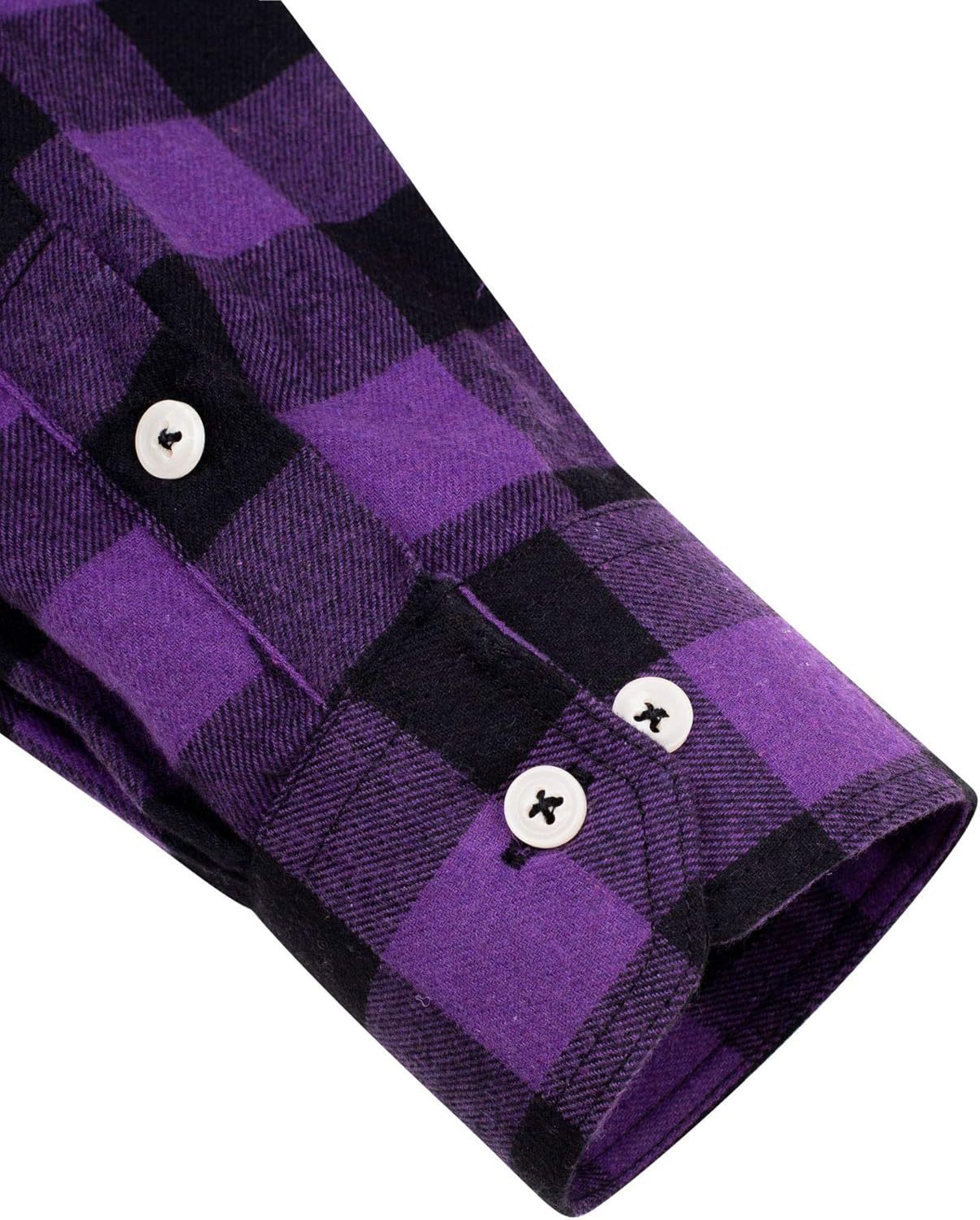 Alimens & Gentle Boy's Flannel Shirt Button Down Long Sleeve Plaid Casual Shirts