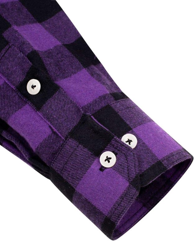 Alimens & Gentle Boy's Flannel Shirt Button Down Long Sleeve Plaid Casual Shirts