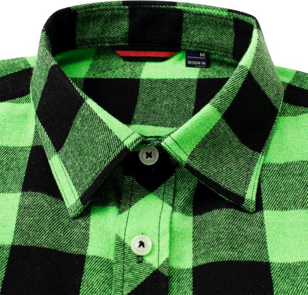 Alimens & Gentle Boy's Flannel Shirt Button Down Long Sleeve Plaid Casual Shirts
