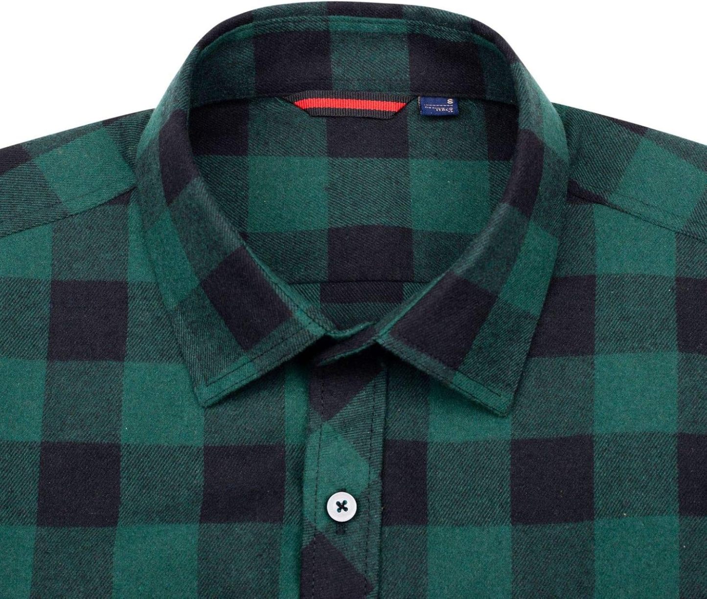 Alimens & Gentle Boy's Flannel Shirt Button Down Long Sleeve Plaid Casual Shirts