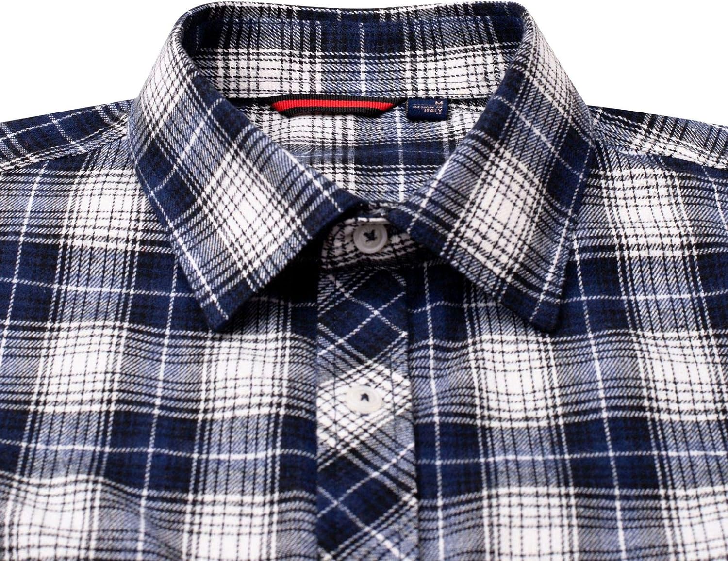 Alimens & Gentle Boy's Flannel Shirt Button Down Long Sleeve Plaid Casual Shirts