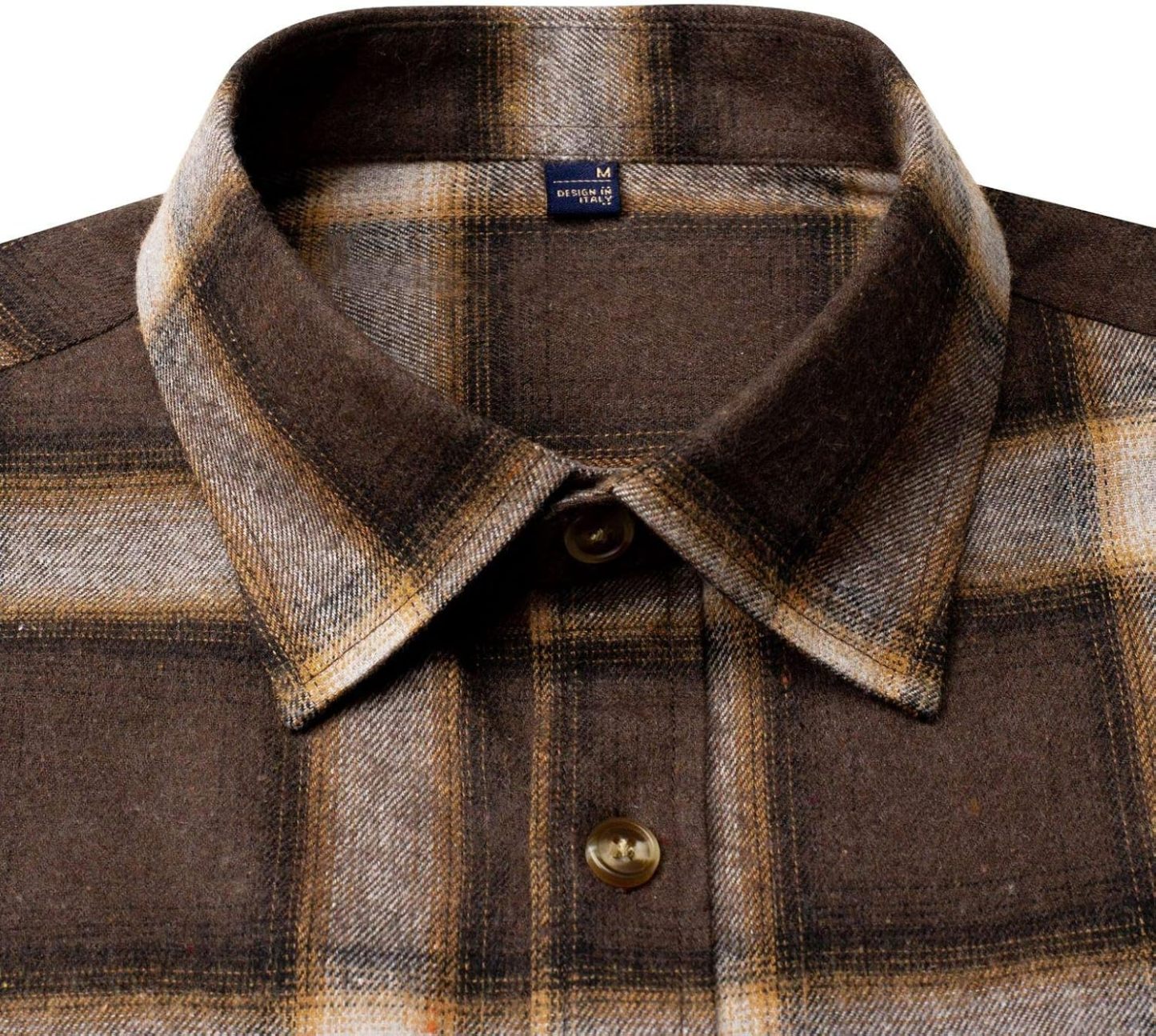 Alimens & Gentle Boy's Flannel Shirt Button Down Long Sleeve Plaid Casual Shirts