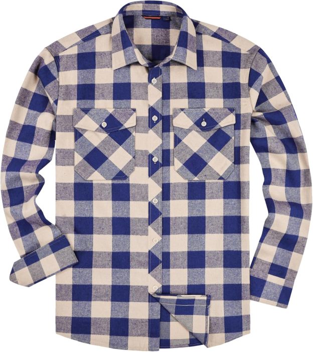 Alimens & Gentle Boy's Flannel Shirt Button Down Long Sleeve Plaid Casual Shirts