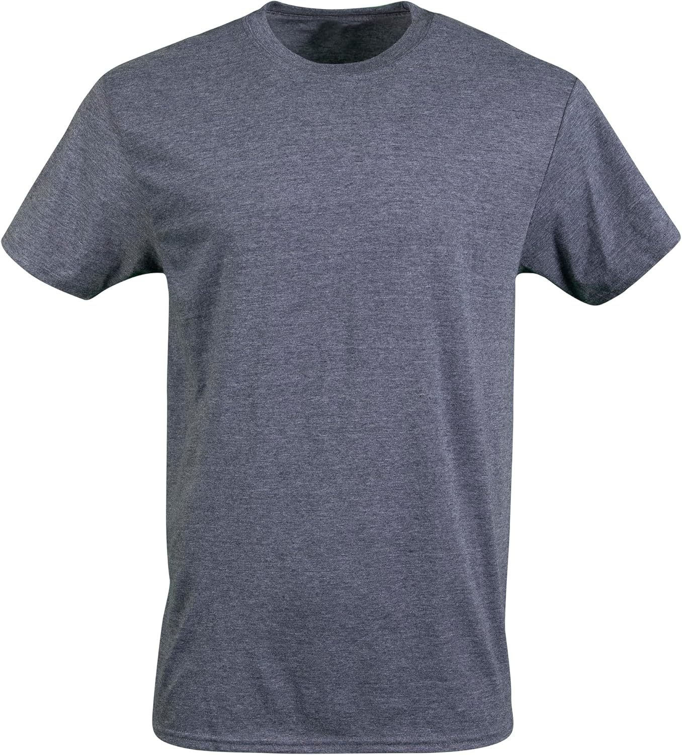 Classic Men's T-Shirt - New Heavyweight Short Sleeve Crew Neck Solid Men's T-Shirt Moisture Wicking, Tag Free, Also Available in Plus and Extra Long Sizes