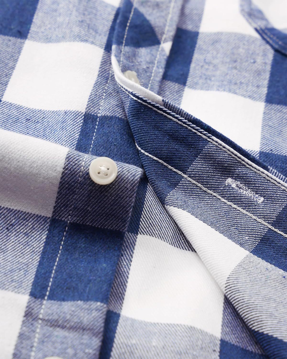 Alimens & Gentle Boy's Flannel Shirt Button Down Long Sleeve Plaid Casual Shirts