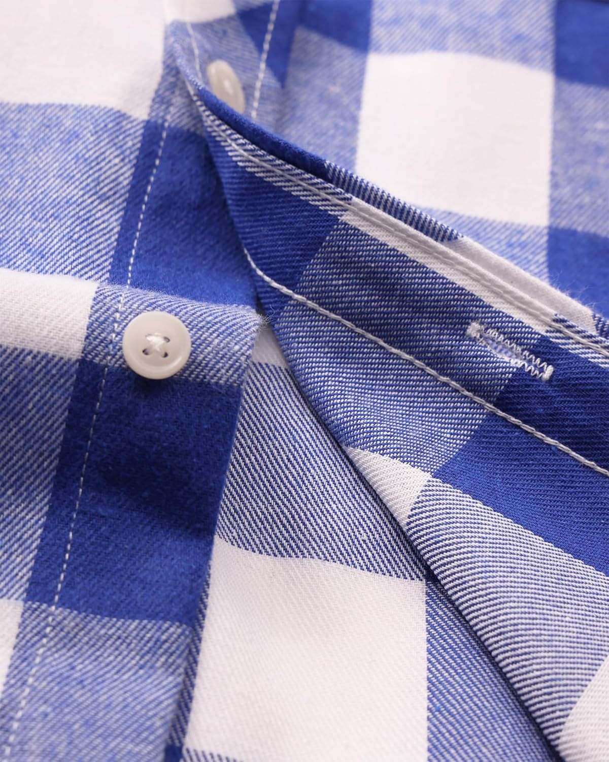 Alimens & Gentle Boy's Flannel Shirt Button Down Long Sleeve Plaid Casual Shirts