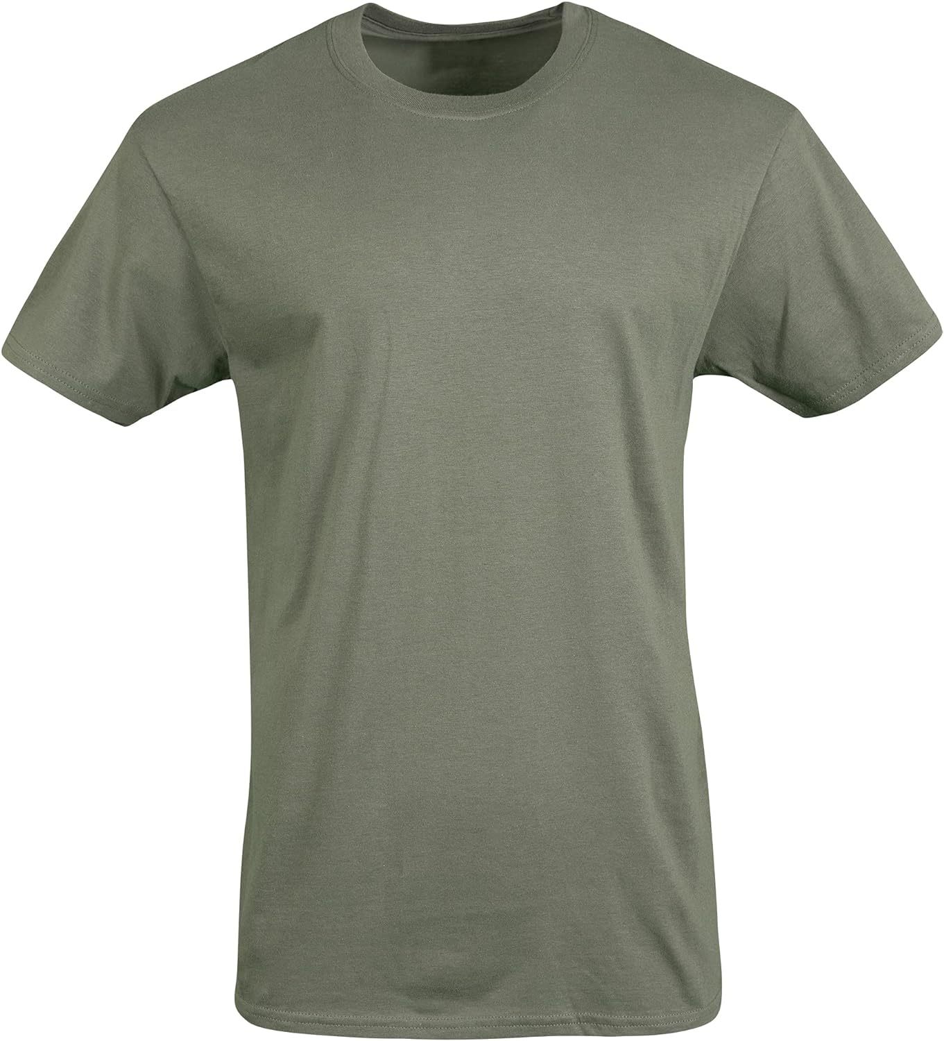 Classic Men's T-Shirt - New Heavyweight Short Sleeve Crew Neck Solid Men's T-Shirt Moisture Wicking, Tag Free, Also Available in Plus and Extra Long Sizes