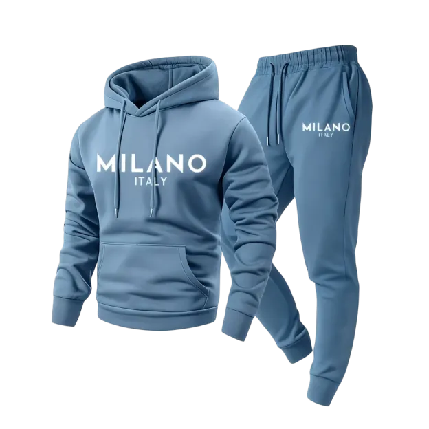 Men's Milano Printed Hoodie and Drawstring Sweatpants Set