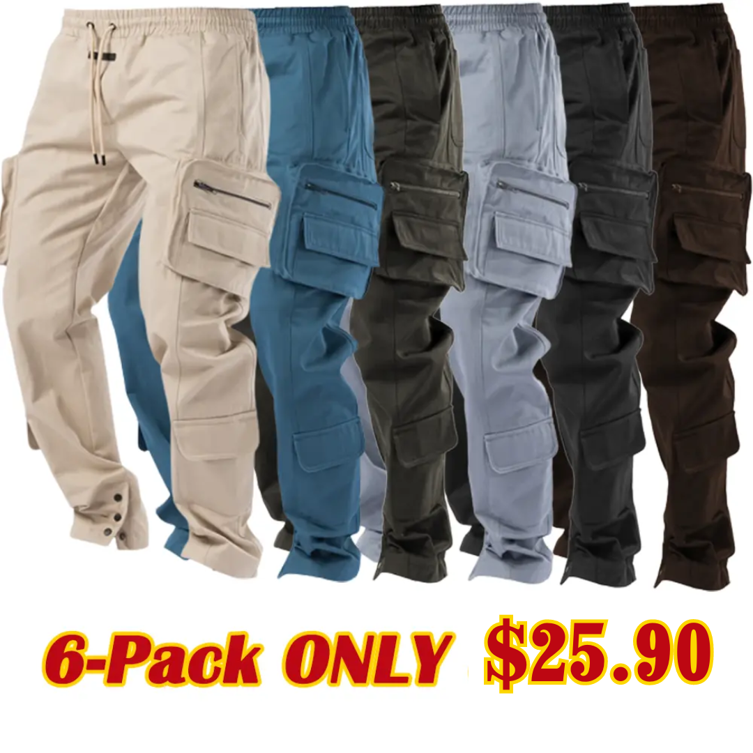 6-parks Unisex Street Style Plain Cotton Military Cargo Pants