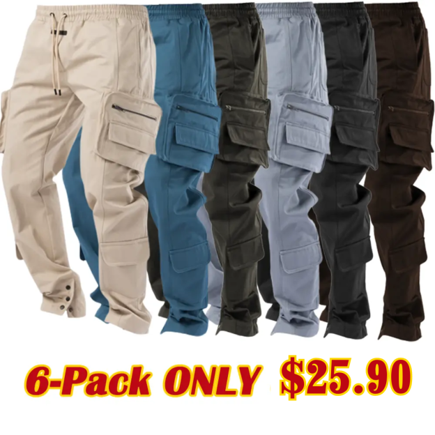 6-parks Unisex Street Style Plain Cotton Military Cargo Pants