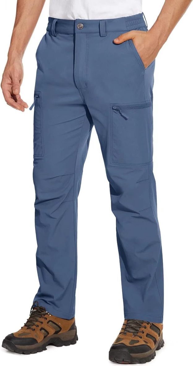 7-park Men's Hiking Pants 6 Pockets,Water Resistant Ripstop Outdoor Pants,Lightweight Quick Dry Fishing Work Pants