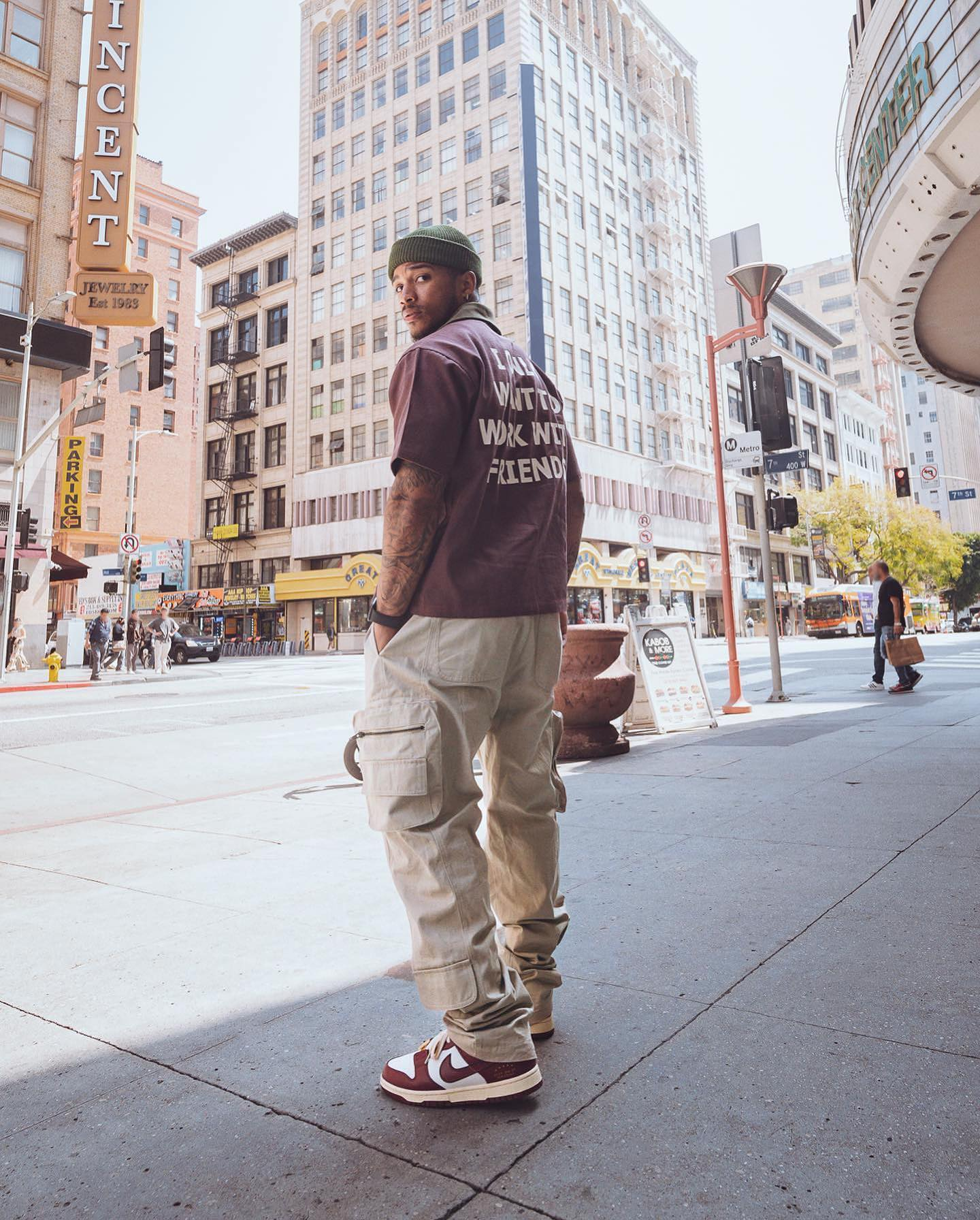 6-parks Unisex Street Style Plain Cotton Military Cargo Pants