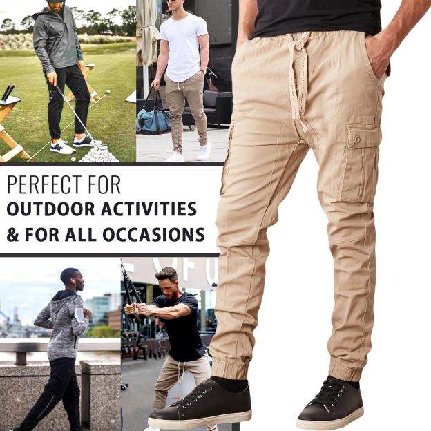 Last Day Promotion🔥3-Pack Men's Cotton Flex Stretch Cargo CombatJogger Pants (Sizes, S-6XL)