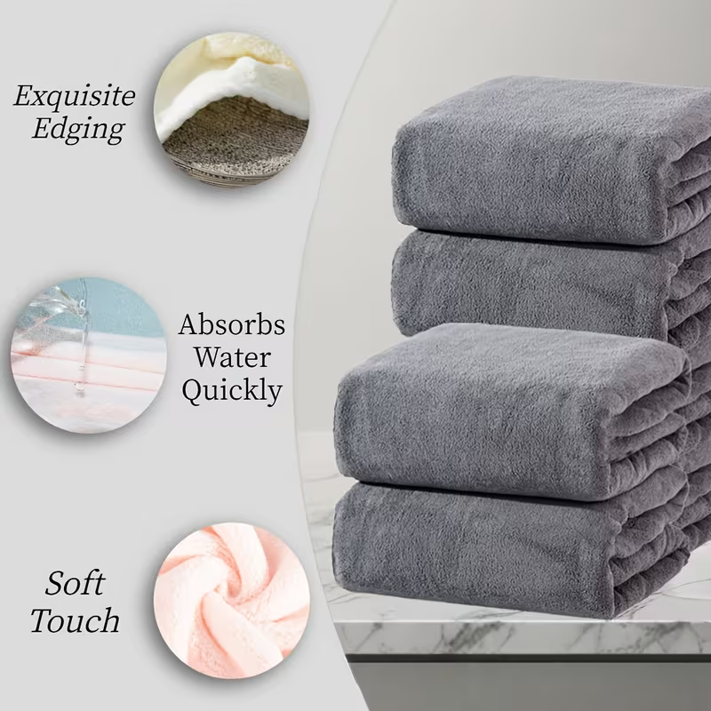 [8 Pack XL Bath Towels]35"x70" Extra Large Towel Microfiber Absorbent XL Bath Sheet Super Soft Bathroom Towels Set