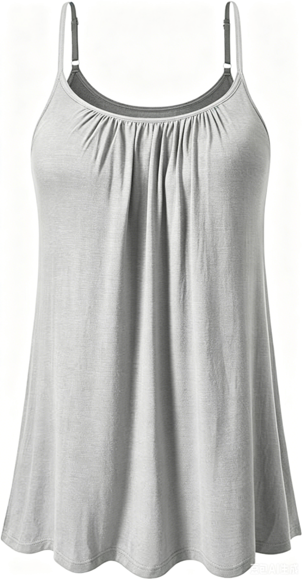 Women's Cool Flowy Bra Cami | with Built-in Cups | Relaxed Fit | Adjustable Spaghetti Strap