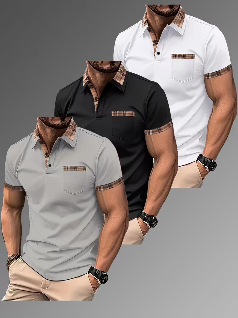Men's Striped Short-Sleeve T-Shirt (3-Pack)