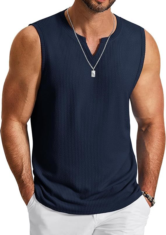 Men's Casual V-Neck Jacquard Knit Sleeveless Vest