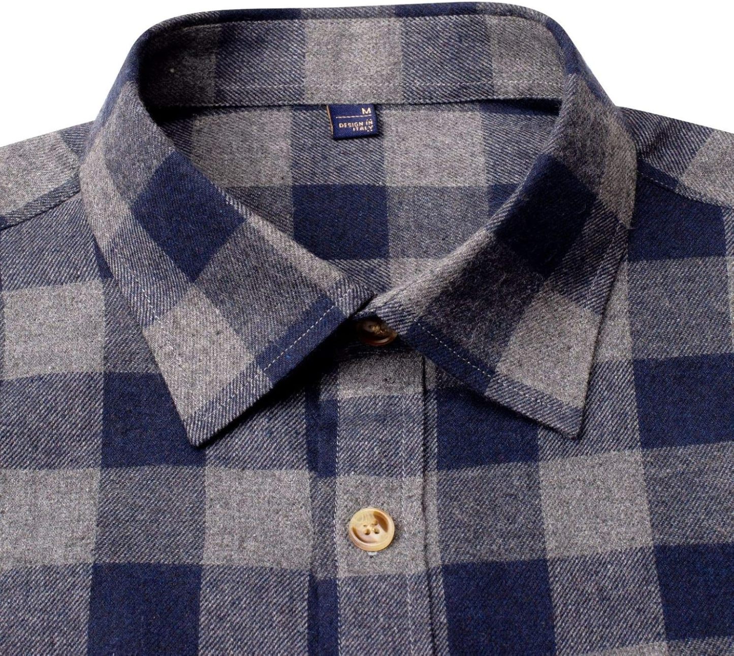Alimens & Gentle Boy's Flannel Shirt Button Down Long Sleeve Plaid Casual Shirts